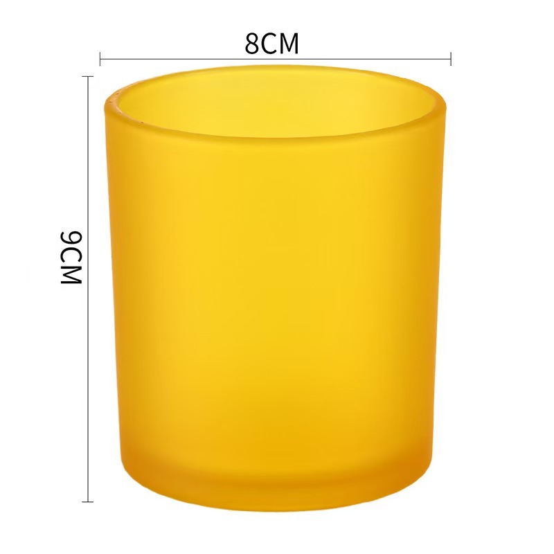 Inventario transfronterizo venta caliente de vidrio de colores taza de cera de incienso candelabro 8090 calibre candelabro ornamental contenedor de velas