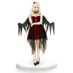外国貿易の新型女性ハロウィーンコスプレ暗黒天使赤い悪魔ワンピースセットのコスプレ服
