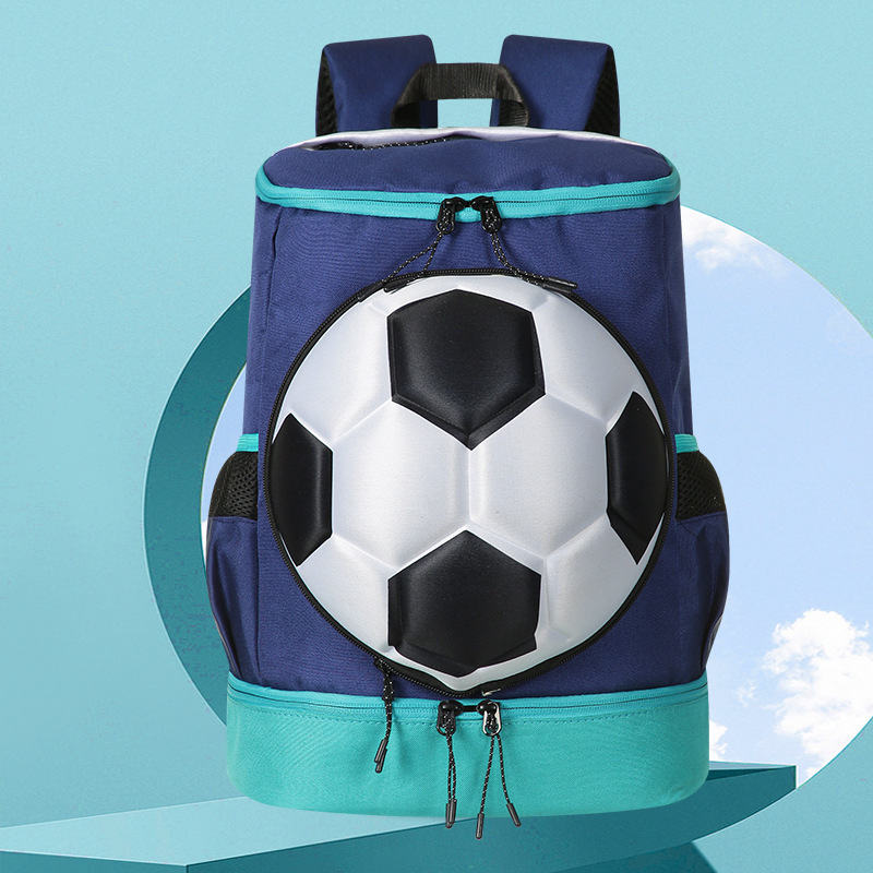 네이비 블루와 레이크 블루 축구 가방