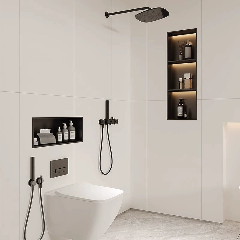 Stainless steel niche cabinet bathroom niche embedded bathroom niche partition metal shower room storage rack spot