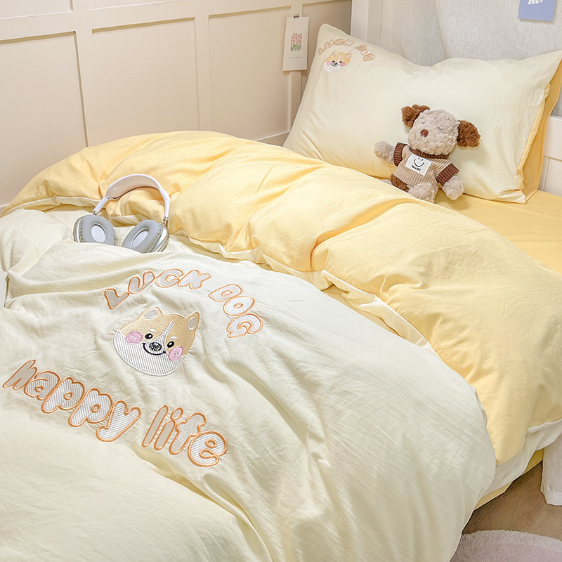 Silk Cotton Quilt Core with Pillow Student Dormitory Bedding Quilt Winter Quilt Bedding Complete Set Seven-Six Piece Set