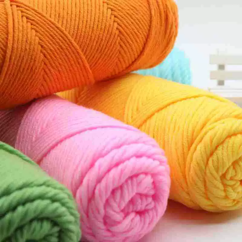8-проволочная пряжа Lover Cotton, толстая расширенная волокнистость, моток 100 г, крупный вязальный размер 3–7 мм, 5 шт.