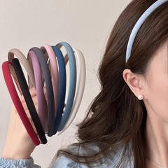 2025新款韩国简约蓝色细发箍女外出百搭洗脸压发头窟发捆发卡发饰