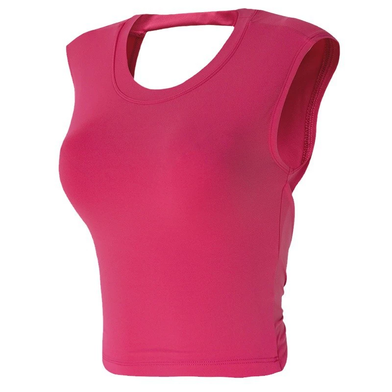 (Cross-border trading), sports bra, underwear, vest for gym, yoga clothing with a round collar, bra top, high-quality style, beautiful back, tight