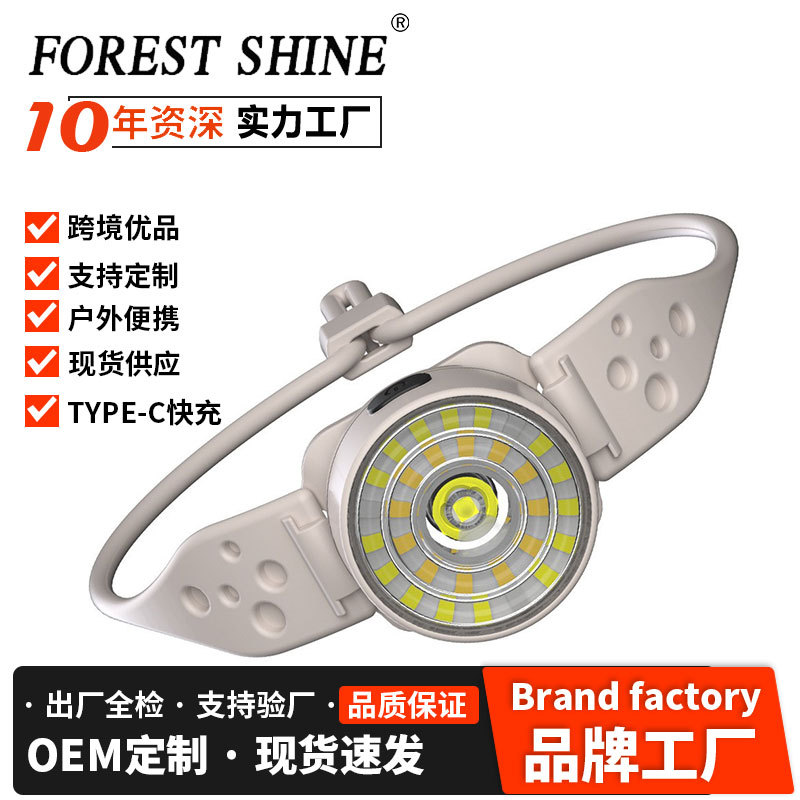 Transfronterizo nuevo faro al aire libre ligero montado en la cabeza iluminación noche luz impermeable brillante montar bicicleta Luz