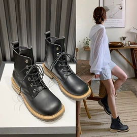 女式休闲单鞋;乐福鞋;女式皮靴