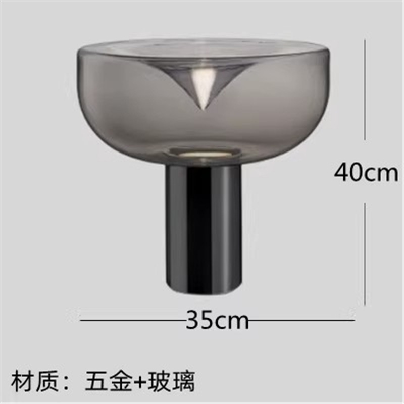クリエイティブデザイン北欧シンプルで豪華な電気スタンド寝室ベッドヘッドランプ感リビング装飾ガラス|undefined