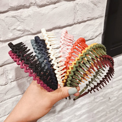 Korean Style New Scrunchie with Sand Texture and Teeth for Women, Face Washing Hair Clip, Korean Personality Hair Band, Fringe Hair Accessory