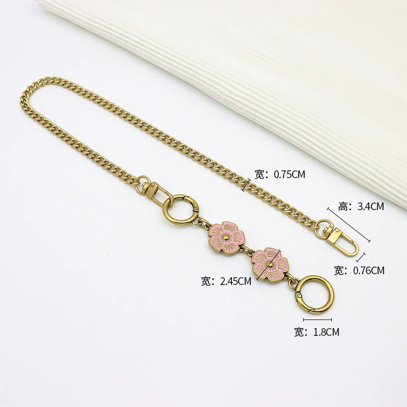 Kochi Xiangbule tabby Baccarat bag modified camellia extended decoration underarm lengthened shoulder strap chain accessories