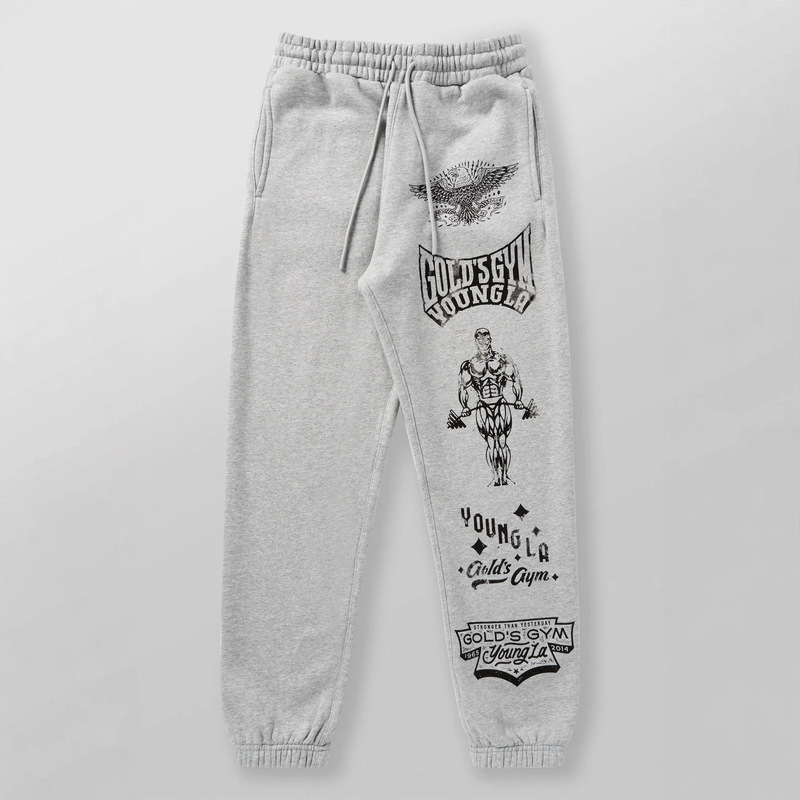 Autumn and Winter Youngla Casual Fitness Sweatpants Men's Loose Large Size Fashion Leg-Tie Sports Jogging Outdoor Training