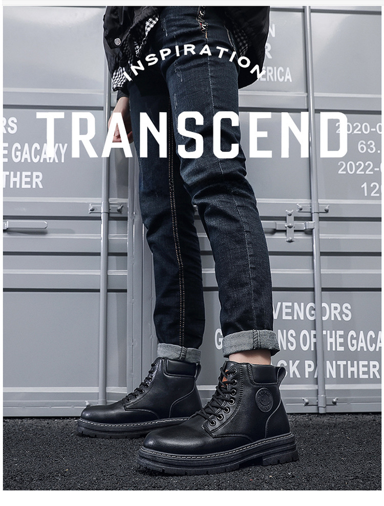 Herren Martin Boots High-top Britischer Stil Mit Dicker Sohle_voghion.com