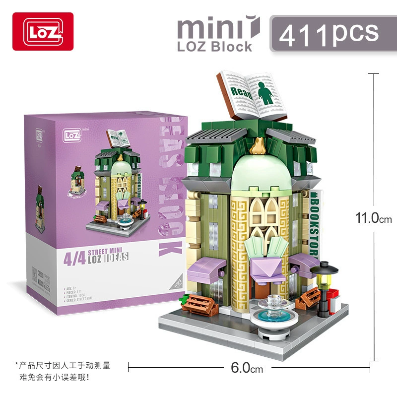 Lizhi LOZ Street View, мелкие строительные блоки, самостоятельная сборка, игрушка, мини-модель, строительные украшения, детский подарок, трансграничный