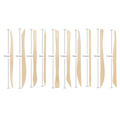 Cross-border pottery tools 10-piece set clay sculpture multi-combination carving knife cake biscuits fondant DIY production supplies