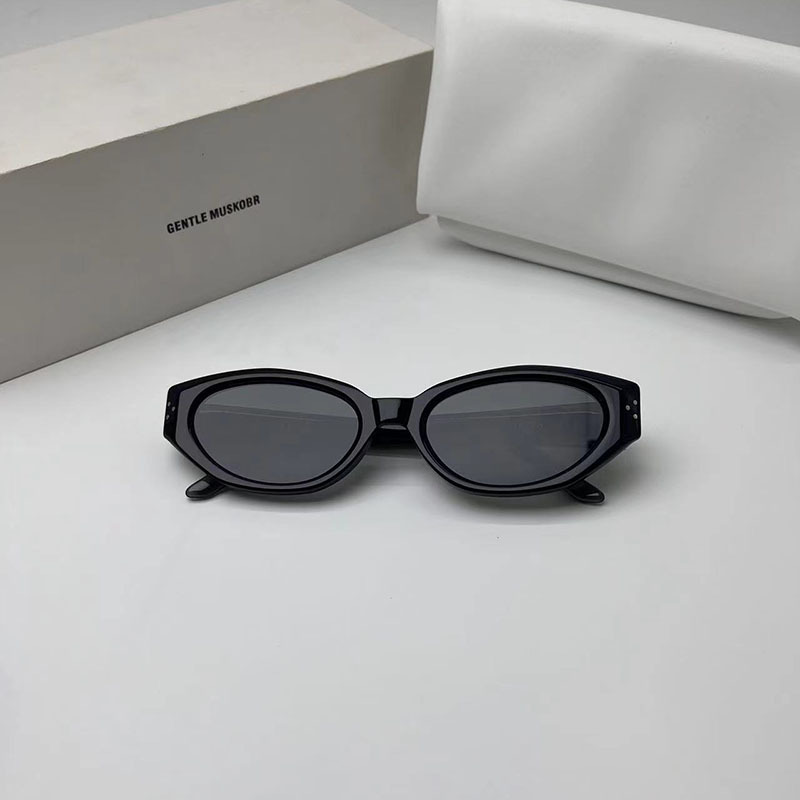 2024GM サングラス ダッド キャットアイ サングラス 女性用 大きな顔痩せ効果のある男性用 nab 抗紫外線メガネ インスタイル