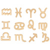 Metal zodiac signs, accessory, earrings, necklace and bracelet, pendant, European style