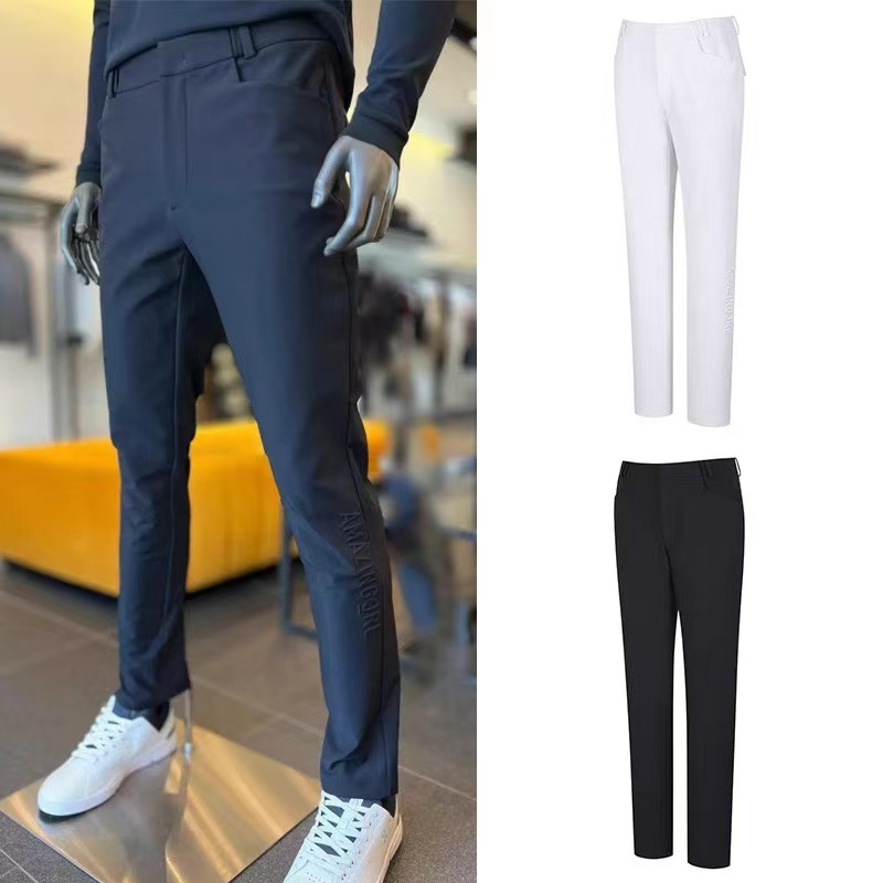New Golf Clothing Men's Autumn and Winter Trousers Versatile Slim Fit Plus Velvet Warm Fashion Golf Pants