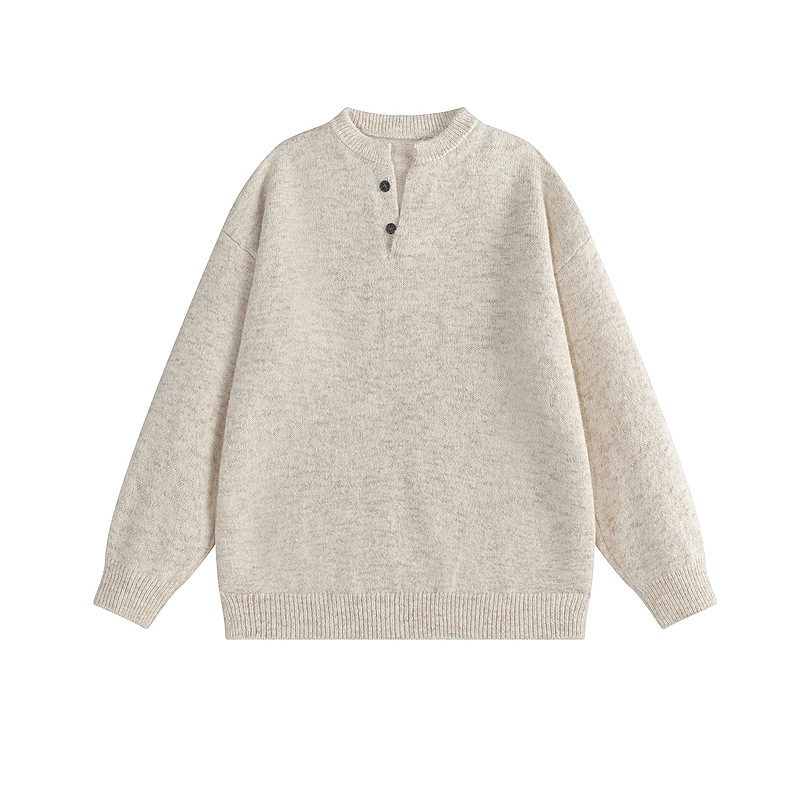 Explosiones transfronterizas de tamaño europeo gran tamaño henry cuello jersey suéter hombre otoño invierno alta sensación de fábrica de suéter perezoso al por mayor