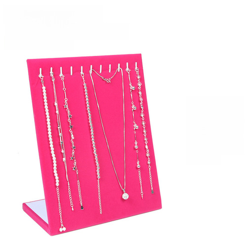Fleece Fabric Jewelry Display Stand Necklace Display Board Jewelry Pendant Rack Jewelry Armoire Display Prop