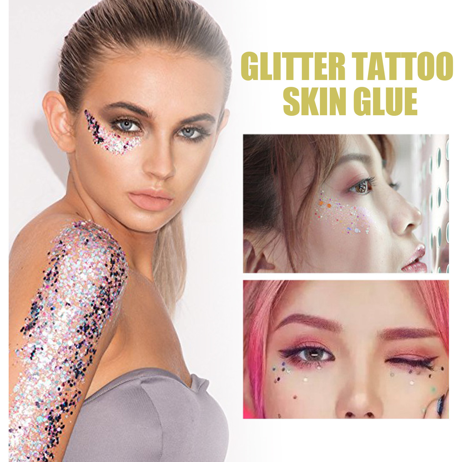 EELHOE Ansikts- och Kroppsglitter Eye Makeup Painted Tattood Skin Gel_voghion.com
