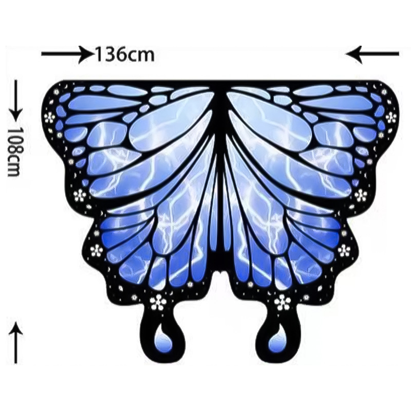 Europa y Estados Unidos transfronterizos nuevos capas de mariposa Halloween Zhejiang disfraces de baile del vientre cambiantes de color capas de espectáculo de escenario capas