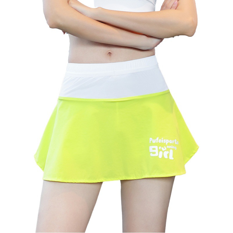 Falda DE TENIS forro de mujer falso de dos piezas de bádminton pantalones de golf falda de secado rápido running fitness anti-exposición pantalones cortos de mujer