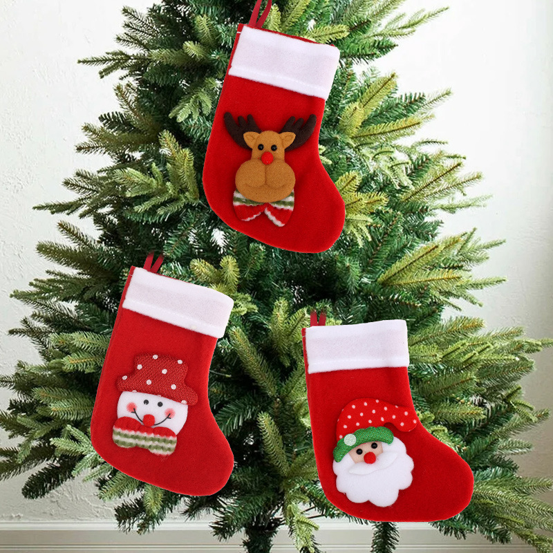 Grenzüberschreitende Weihnachtsdekoration, Weihnachtsstrümpfe, Puppen aus gebürstetem Stoff, Anhängertaschen, Kamingestecke, grenzüberschreitende Weihnachtsgeschenke