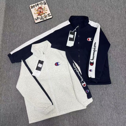 2026 New Model Unisex Kirin Champion Sweatshirt Embroidered Zipper Couple's Stand Collar Hoodless Jacket