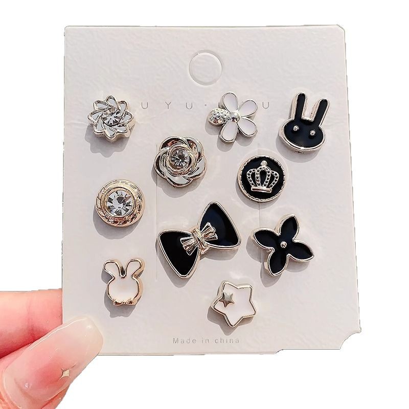 Anti-diversión de luz artefacto pectoral collar sin costura broche botón camisa de mujer ropa fija botón de pin botón