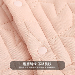 Newborn Plus Cotton Two-Piece Baby Fall Crawling Suit Warm Set Home Clothes Fleece Baby Separate High Waist