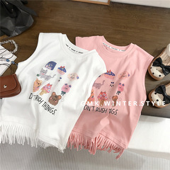 Baby Girls' Summer Dress, New Arrival Children's Korean Style Fringe Long Dress, Baby Summer Fashion Cute T-shirt Dress, Overseas Trade