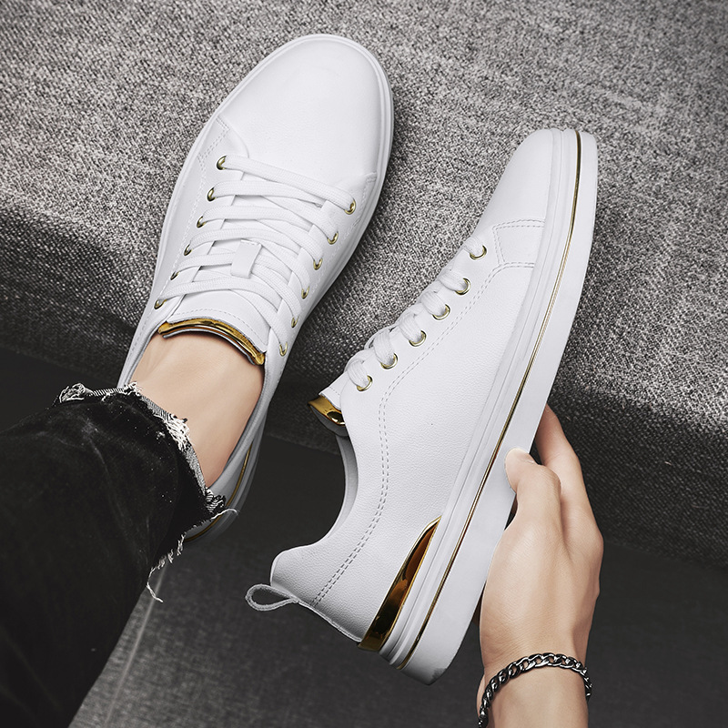 Zapatillas Blancas de Piel Vacuna Suave para Hombre, Estilo 2026, Zapatos Casuales Blancos Modernos, Versátiles, Deportivos y a la Moda