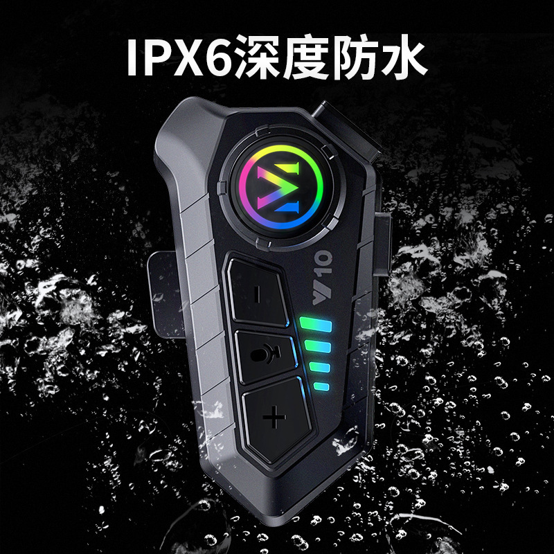 Auriculares Bluetooth para Casco Y10, Populares Transfronterizos, Impermeables, con Cancelación de Ruido, para Motocicleta, Inteligentes, para 2 Teléfonos