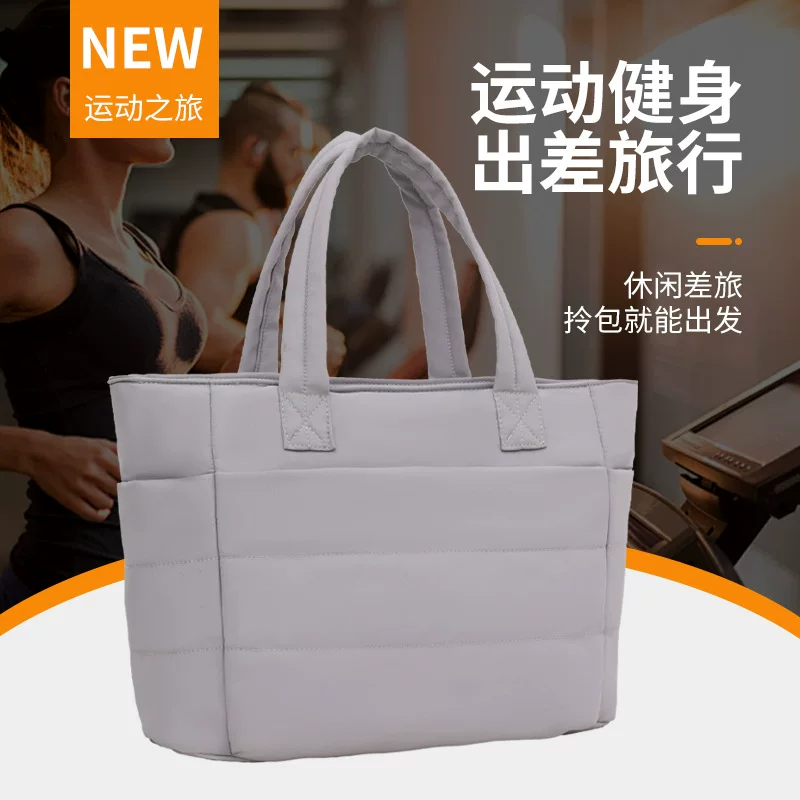 Breathable universal cute shoulder bag with down, polyester, wholesale