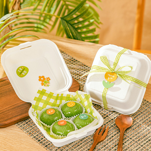 Qingtuan lunch box wholesale disposable Qingtuanzi packaging packing box picnic box mung bean cake cowhide packaging box