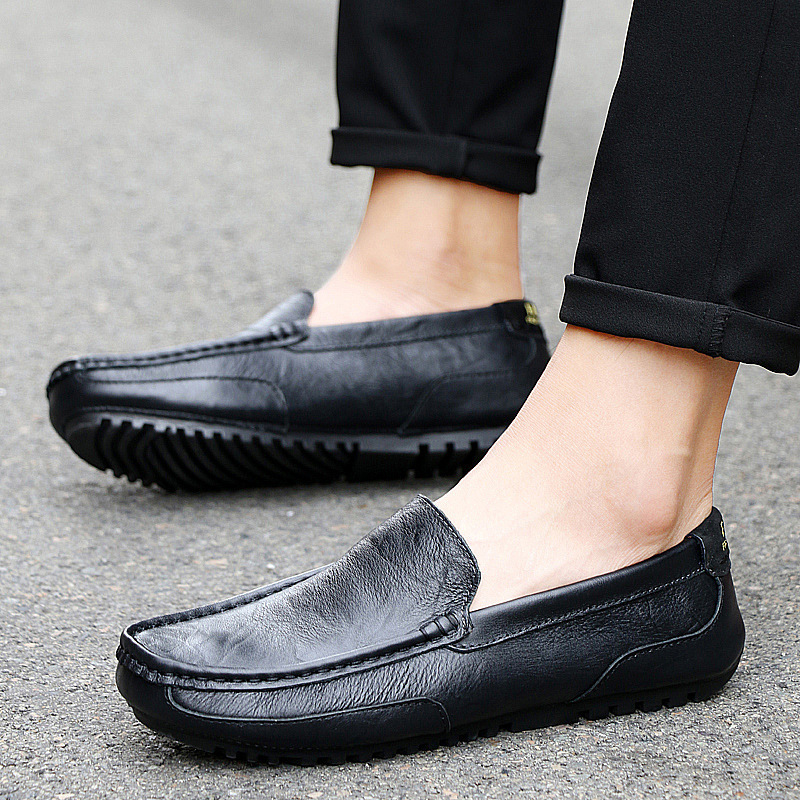 Black fashionable keep warm casual footwear all-season English style
