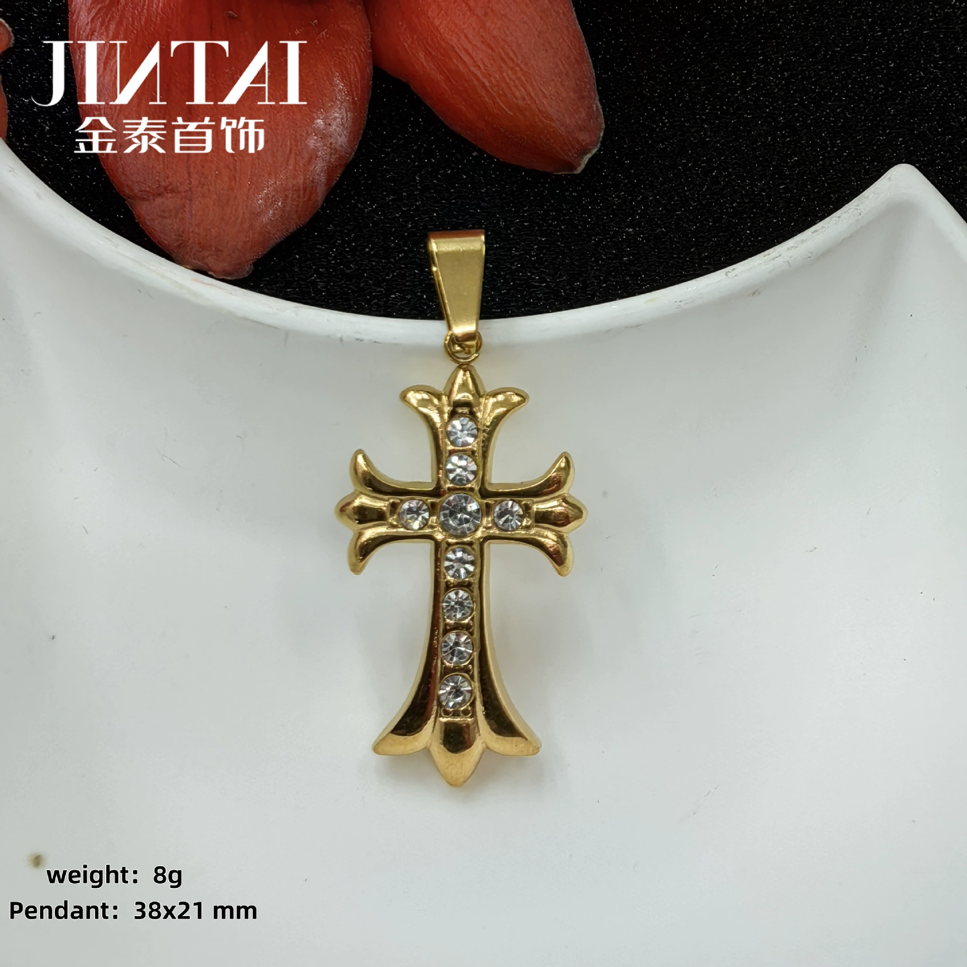 Подвеска Jintai из нержавеющей стали, маленькая/средняя/миниатюрная, цепочка 3 мм 55 см