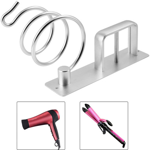 Hair dryer stand bathroom straightener storage rack space aluminum curling iron storage rack hair dryer holder stand