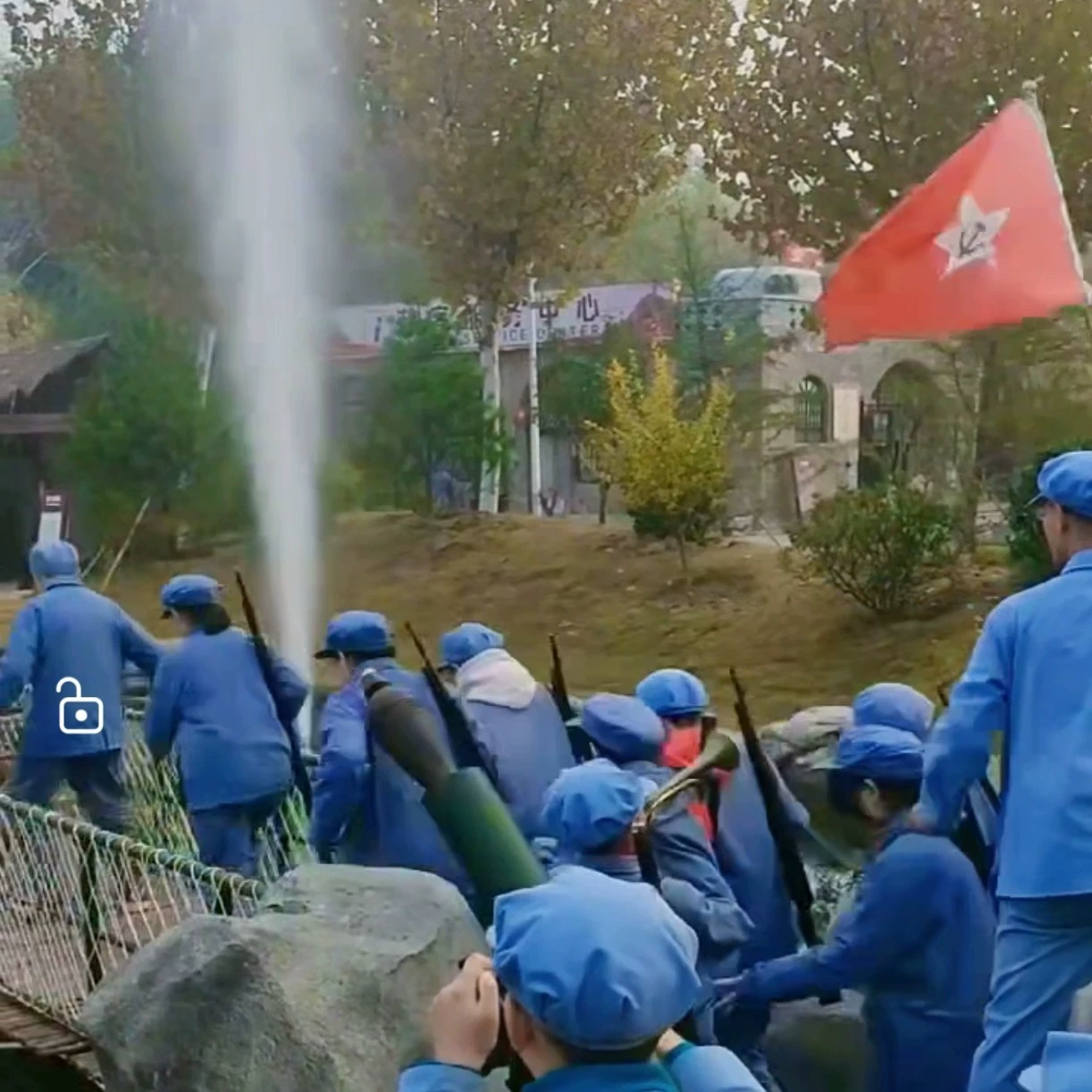 Летящий над мостом Лудинг, производитель точек взрыва водяной пушки, военная модель, реквизит, ракетная установка, миномет, оборудование для пневматического оружия