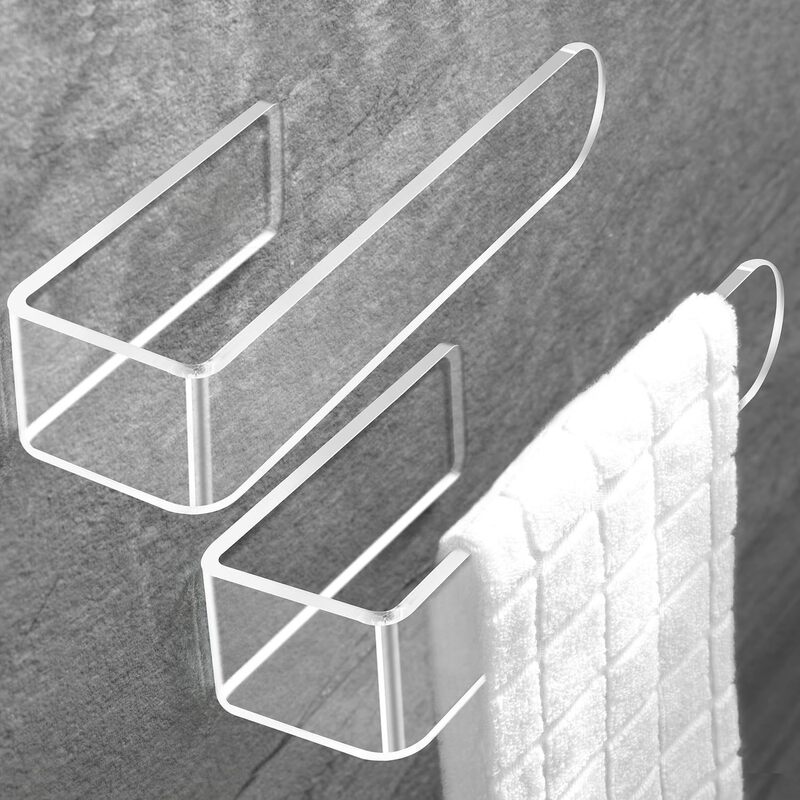 Towel Rack Bathroom Transparent Towel Rack Kitchen Wall Adhesive Towel Bar Acrylic No Drilling Towel Rack Towel Rack Bathroom Transparent Towel Rack Kitchen Wall Adhesive Towel Bar Acrylic No Drilling Towel Rack