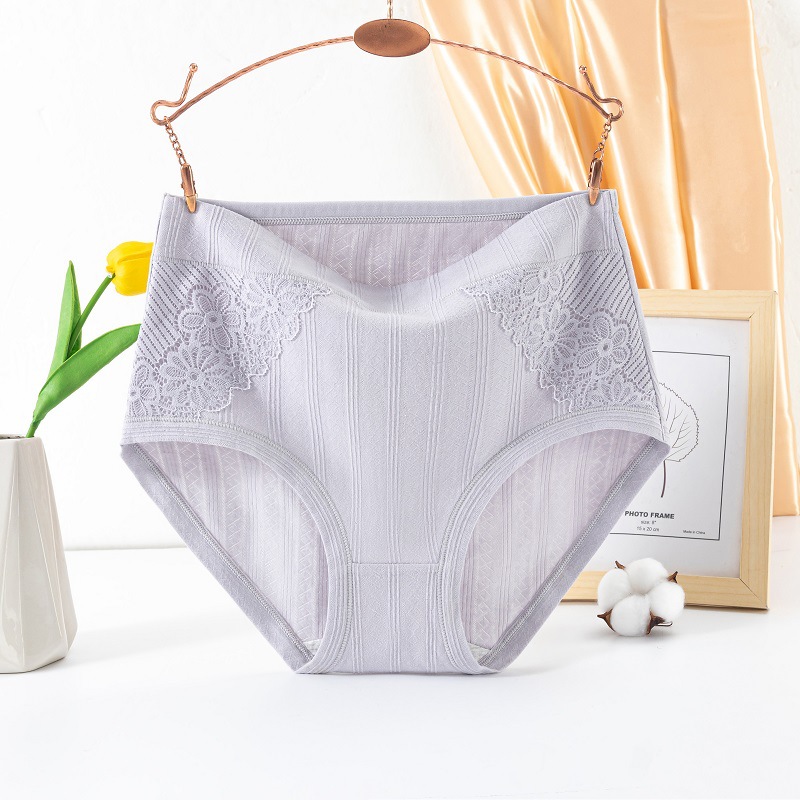 Ropa interior de algodón Mujer algodón entrepierna cintura alta vientre contracción pantalones cortos cabeza gordita chica suelta más calzoncillos para personas de mediana edad y ancianos