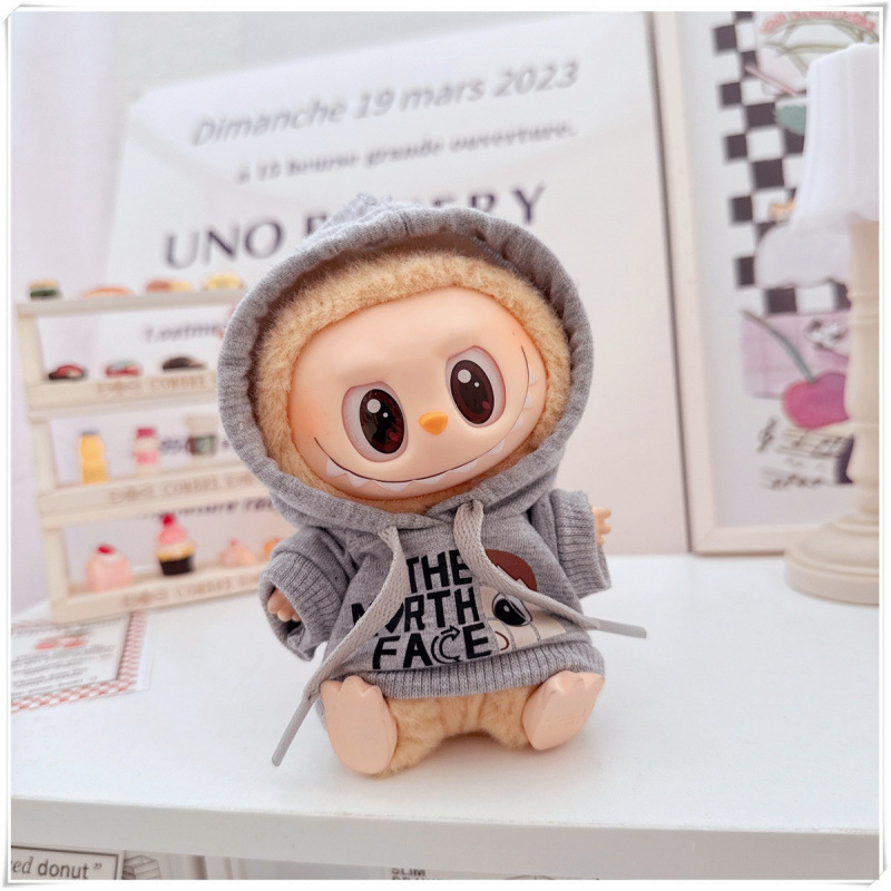 labubu ベビー服 Labubu 第一世代第二世代第三世代 10 センチメートル綿人形黒と白グレートレンディなスウェットシャツパーカーパンツ|undefined