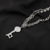 Accessory, chain hip-hop style, necklace stainless steel, European style