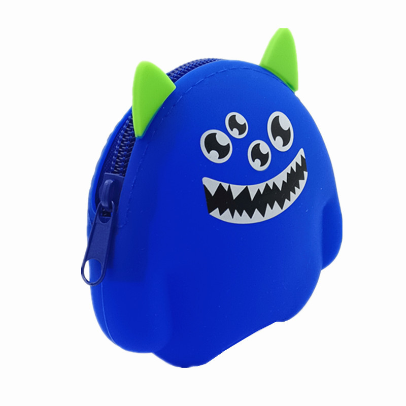 Monstruos de dibujos animados de silicona bolso de cambio de color caramelo cable de datos auriculares bolsa de almacenamiento portátil mini llave bolsa