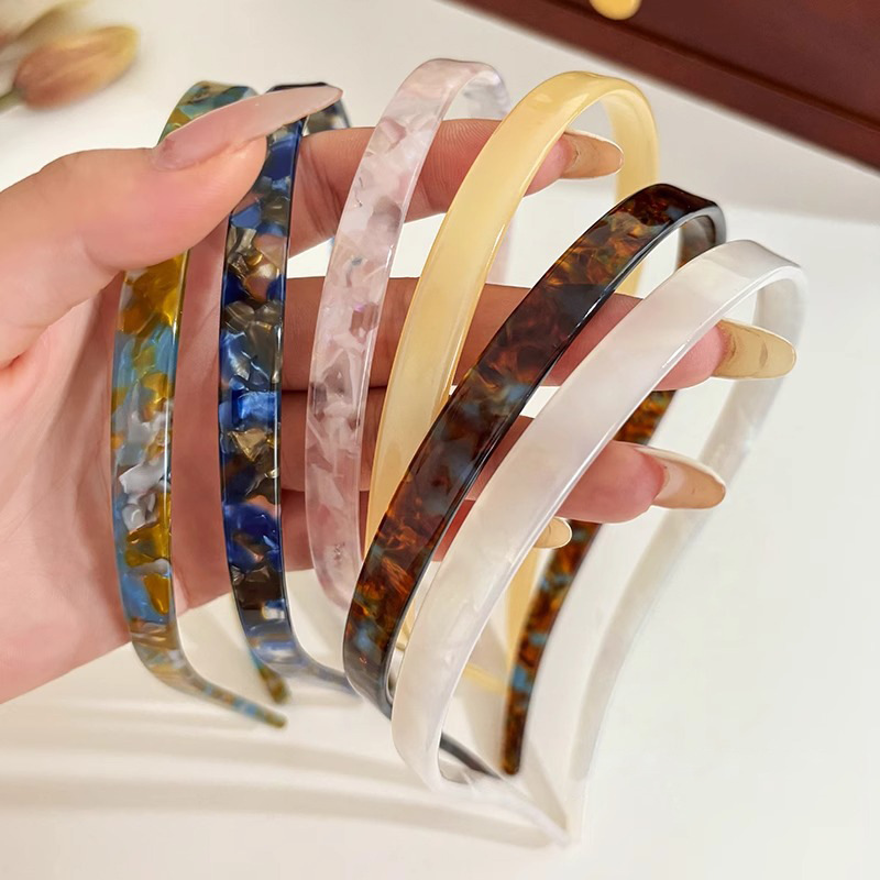 Este año, gafas populares de ácido acético, banda de cabello fina, 2024 nueva banda de cabello de alta presión, joyas de cabello, tarjetas de cabello