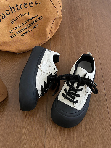 Jinmi big-head ugly cute shoes for women  summer new versatile round-toe white shoes pink women fat star shoes sneakers for women