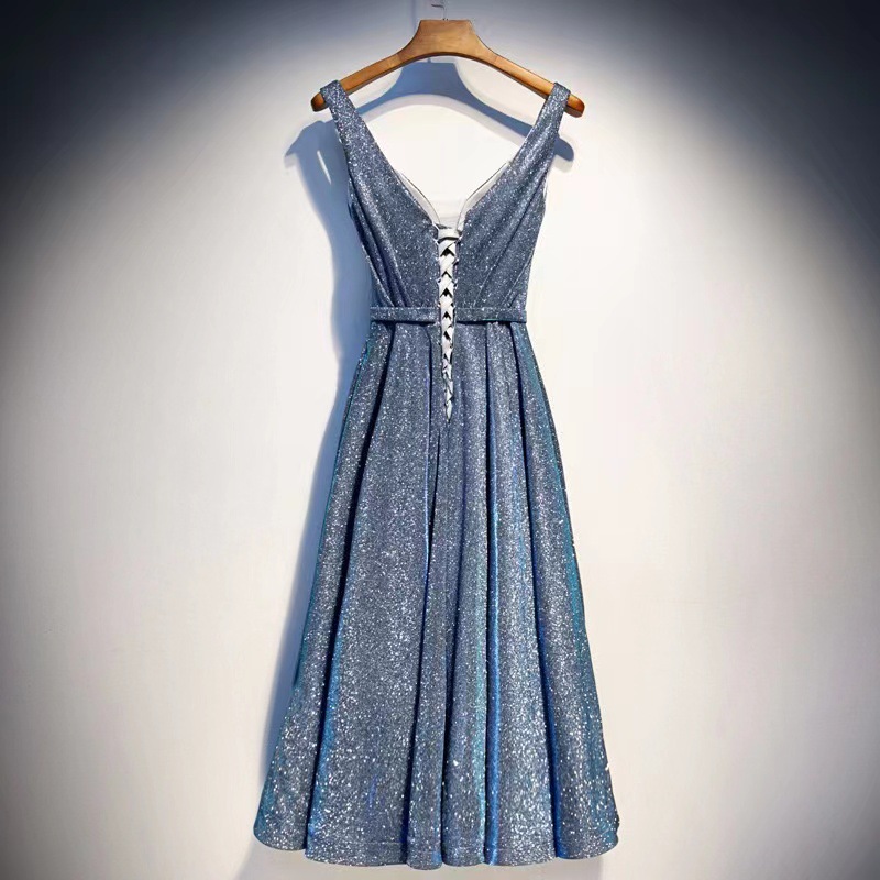 blue evening dress