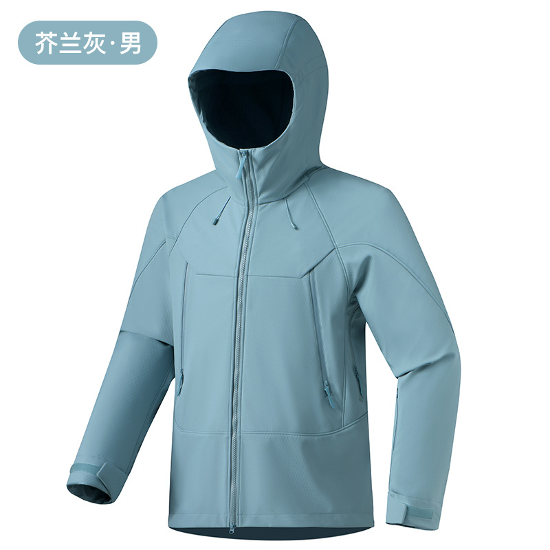 【本厂直销】春秋新款单层夹克情侣款软壳抗寒透气保暖休闲外套