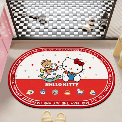 entrance, absorbent and non-slip floor mat | Avtomobil döşəmə paspasları - hello-kitty-little-wooden-horse-40x60cm-diatom-mud
