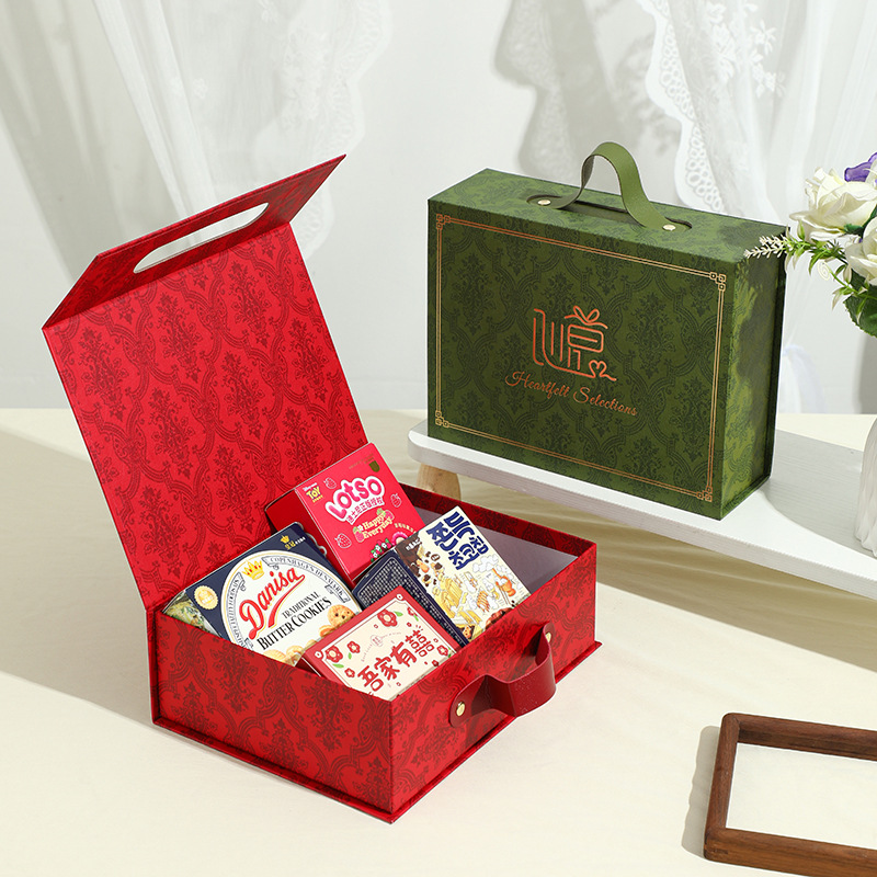 节日送礼伴手礼盒高级感手提心意磁吸式礼品盒子中秋国庆盒子批发