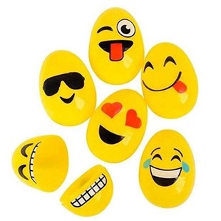 Factory Direct Sales Easter 6cm Creative Expression Egg Plastic Egg Opening Decoration Holiday Painted Egg Kidsren's Gashapon